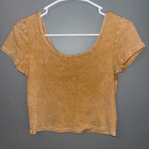 plain burnt orange crop top